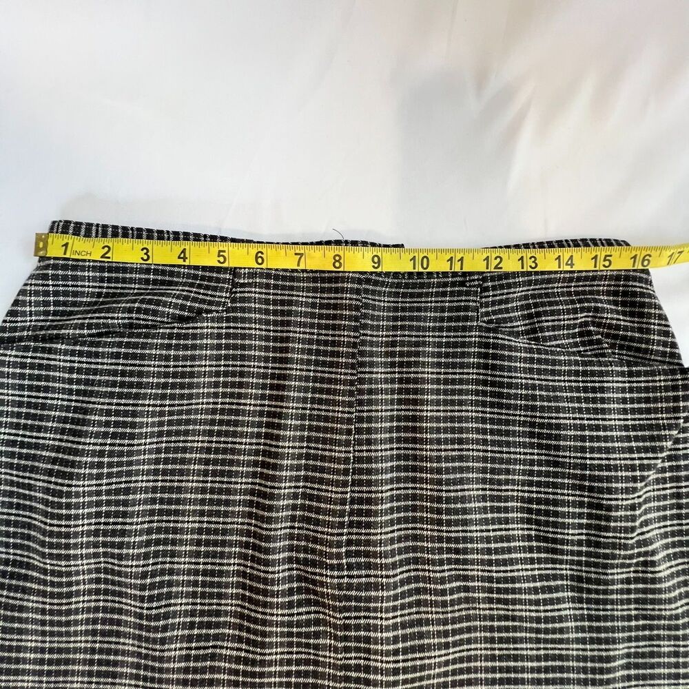Y2K Plaid Mini Skirt Women 12 Black Gray Dark Academia Schoolcore Classic Preppy - Picture 6 of 11